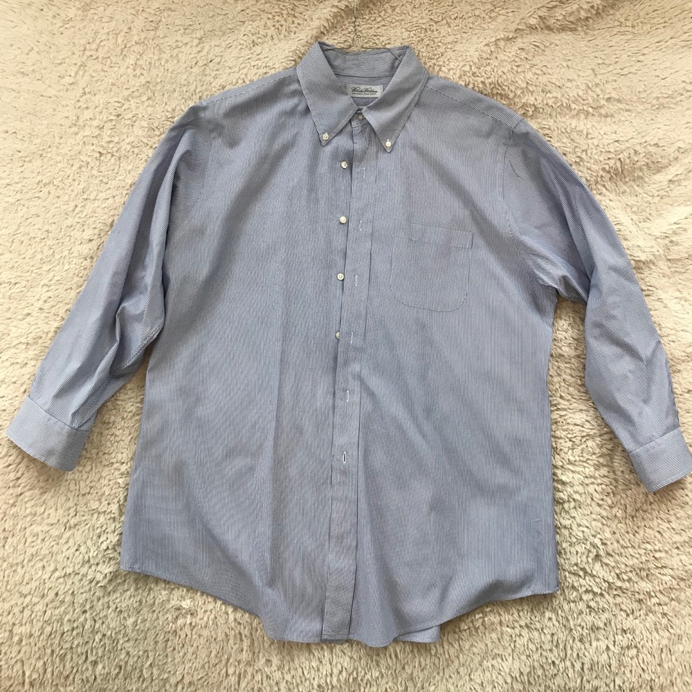 Brooks Brothers Slim Fit Navy Stripe Dress Shirt